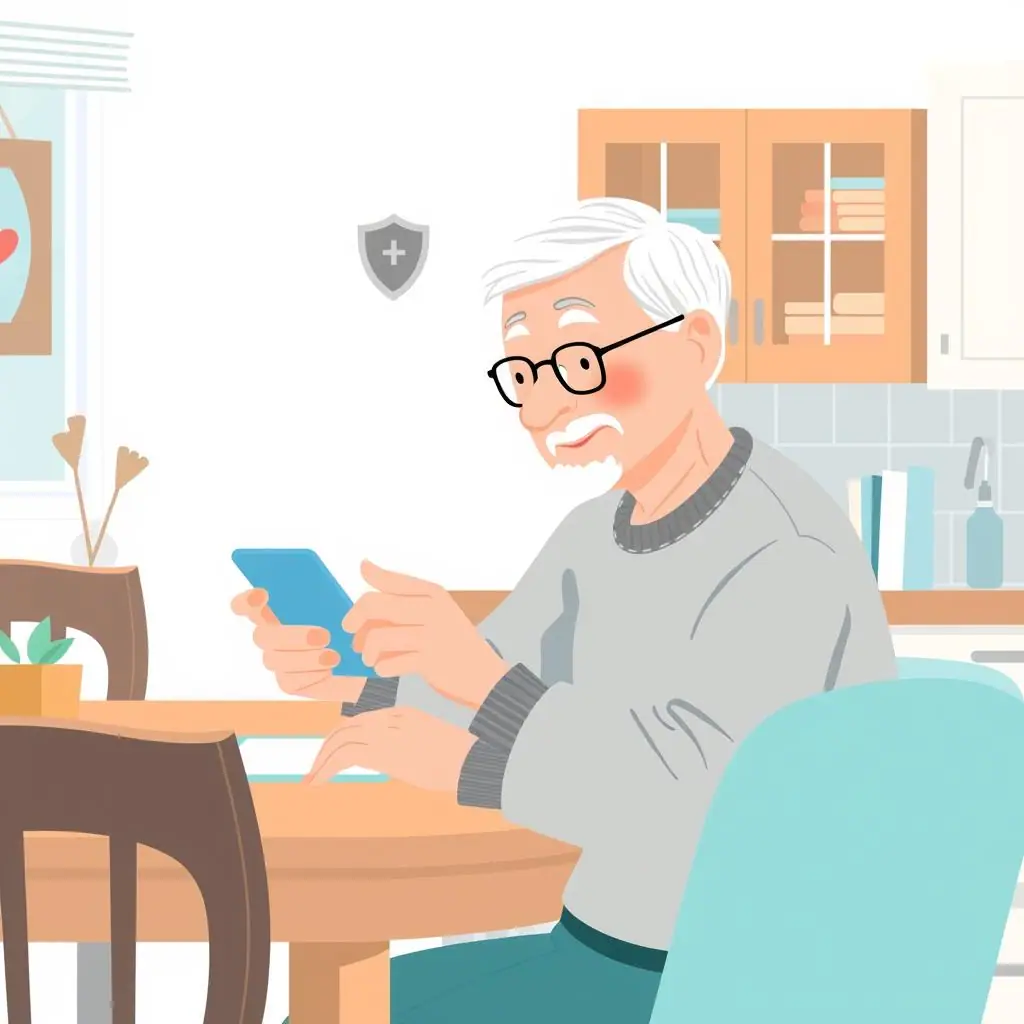 Older adult pausing before sharing gift card codes with a suspicious caller