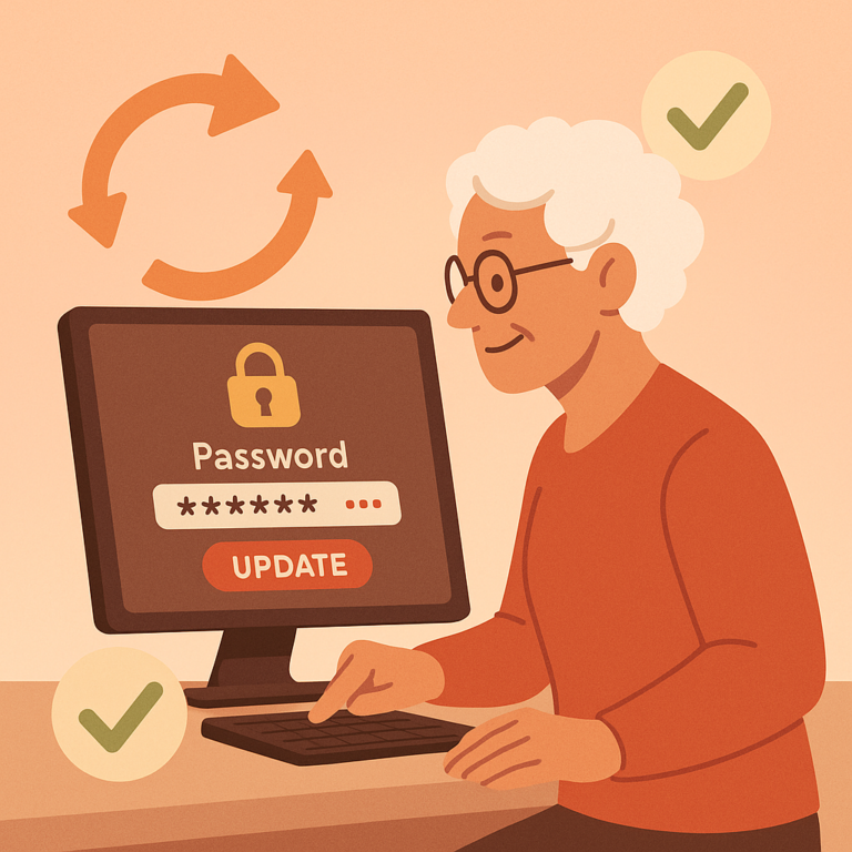how to change password step by step